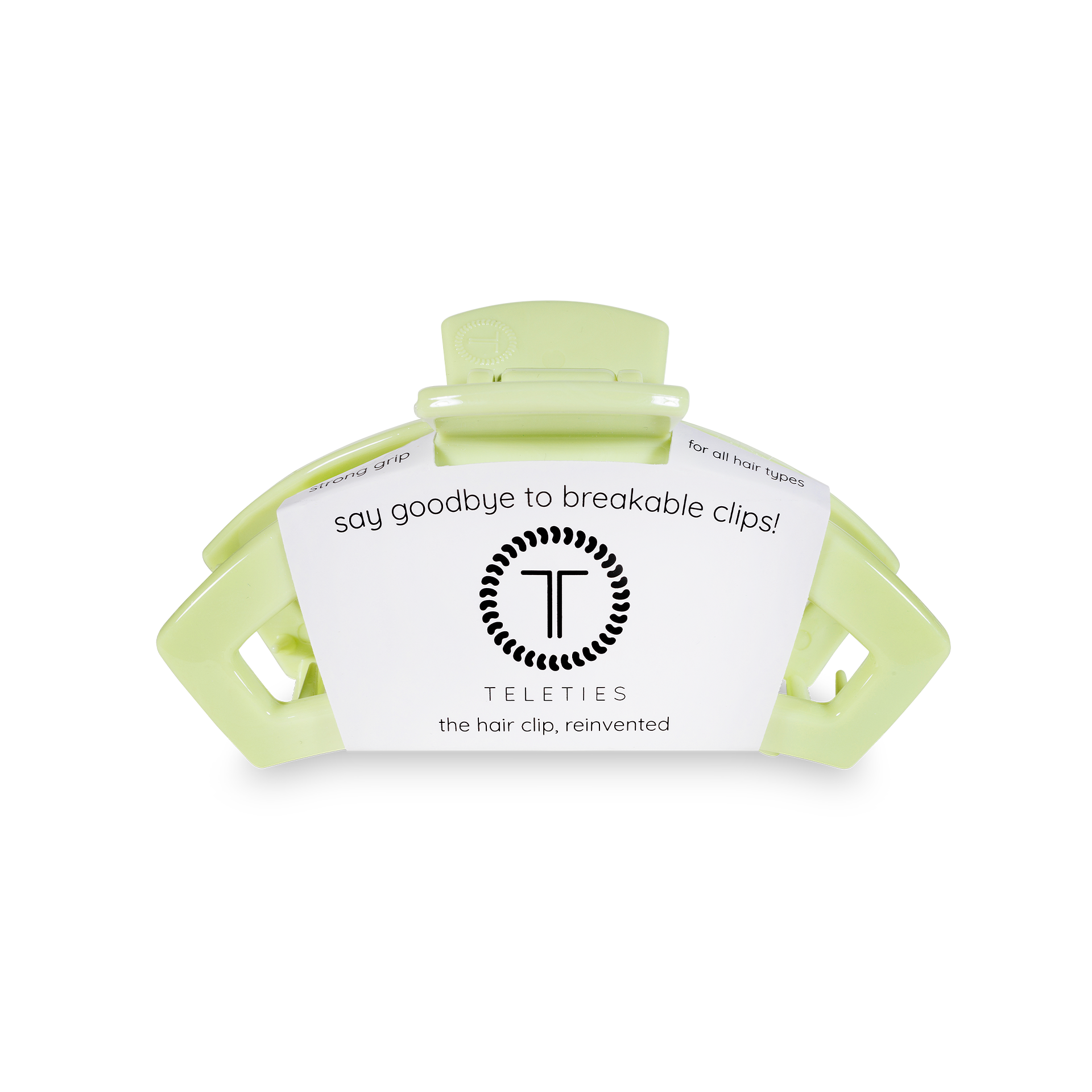 TELETIES - Open Hair Clip | Small | Aloe, There!