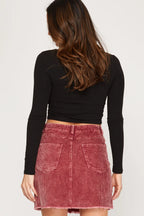 The Corduroy Washed Mini Skirt (S-L)