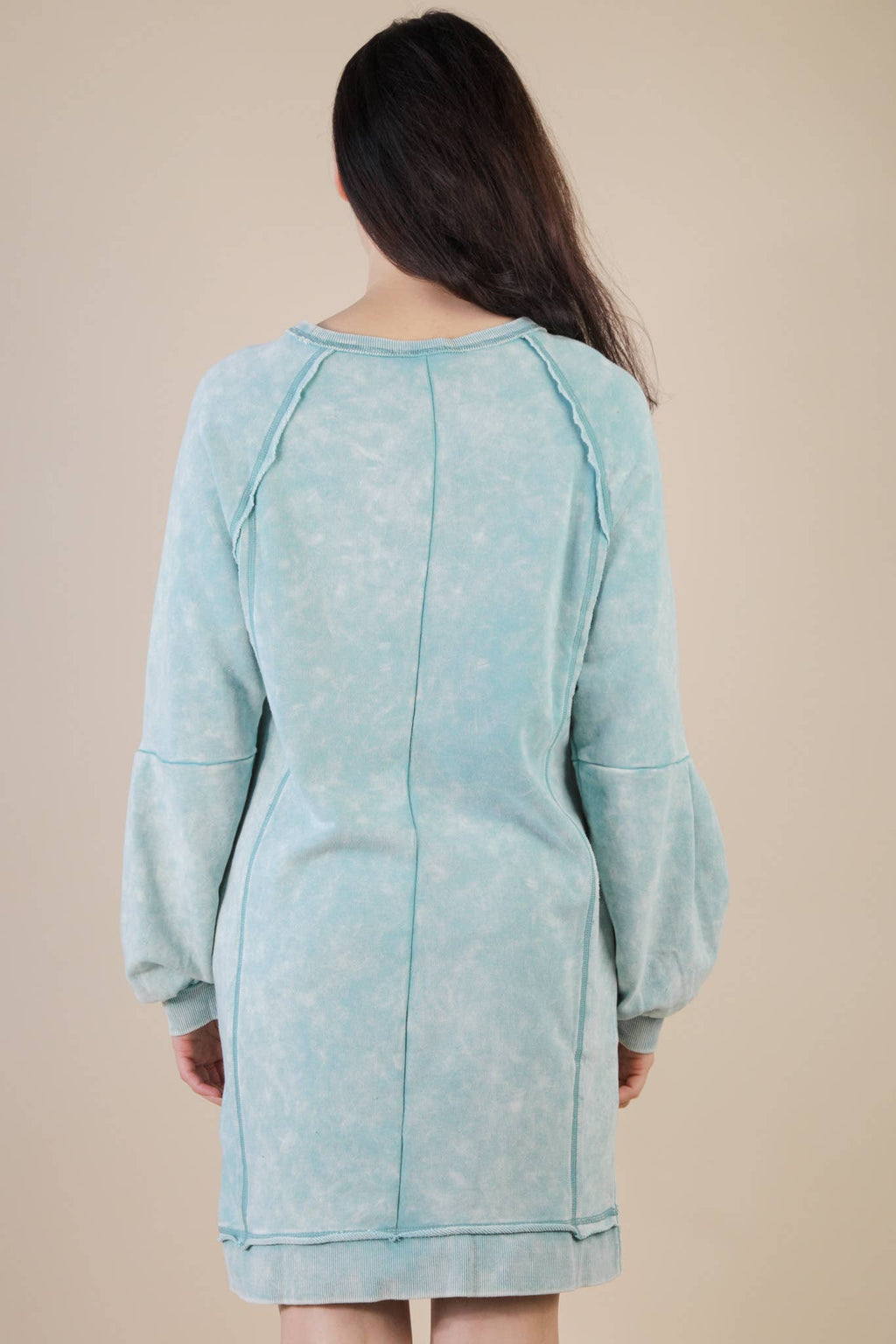 The Lindie Mineral Washed Casual Mini Dress (S-L)(2 Colors)