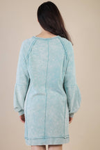 The Lindie Mineral Washed Casual Mini Dress (S-L)(2 Colors)