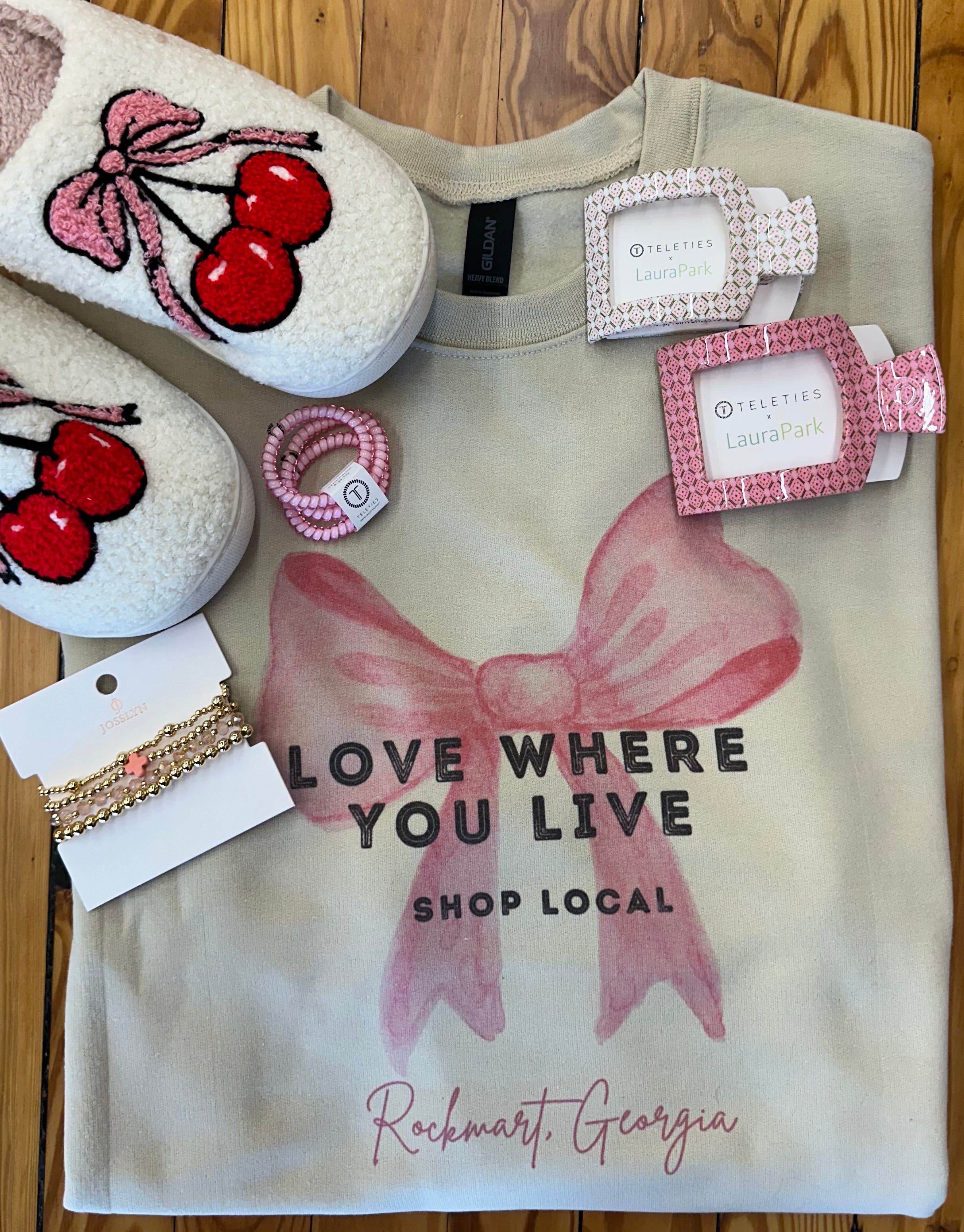 Rockmart,GA Bow Shop Local Graphic Sweatshirt (S-3X)