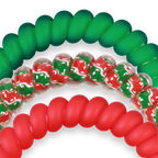 TELETIES - Spiral Hair Coils | Small | Naughty or Nice Hair Ties