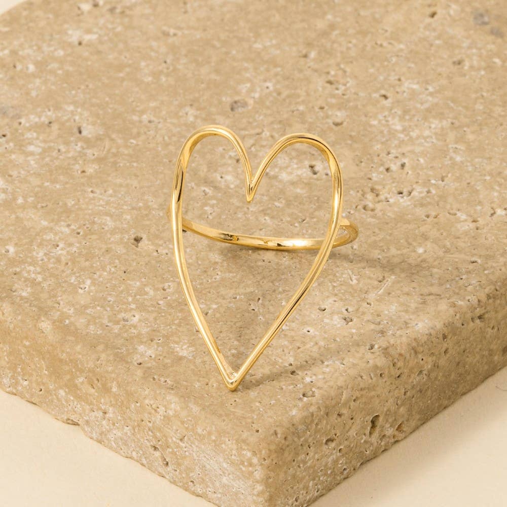 Heart Cut Out Ring (Gold or Silver)
