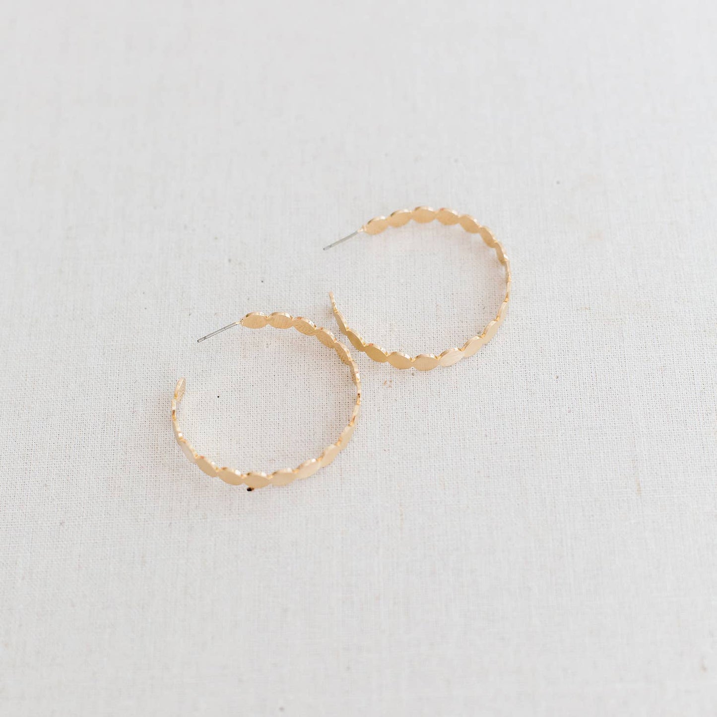 Gold Bordeaux Hoop Earrings