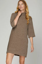 The Turtle Neck Knit Dress (S-L)(2 Colors)