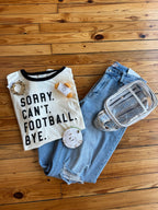 SORRY CAN'T FOOTBALL BYE Ringer Graphic T-Shirt (S-XL)