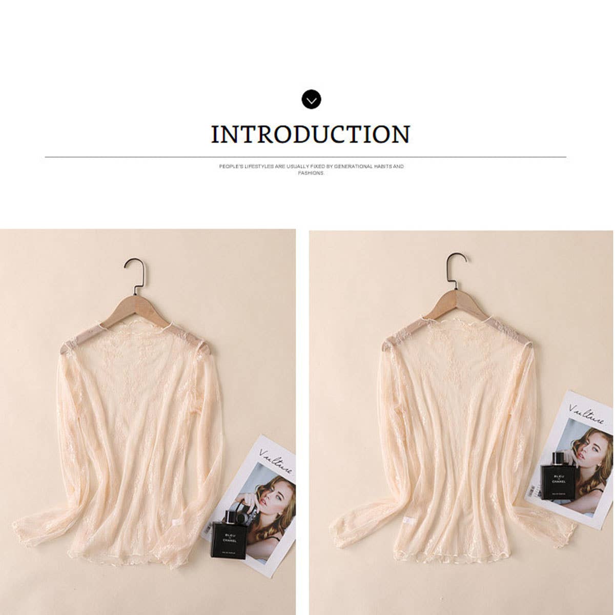 Floral Mesh Long Sleeve Lace Top (S-XL)(Multiple Color Options)