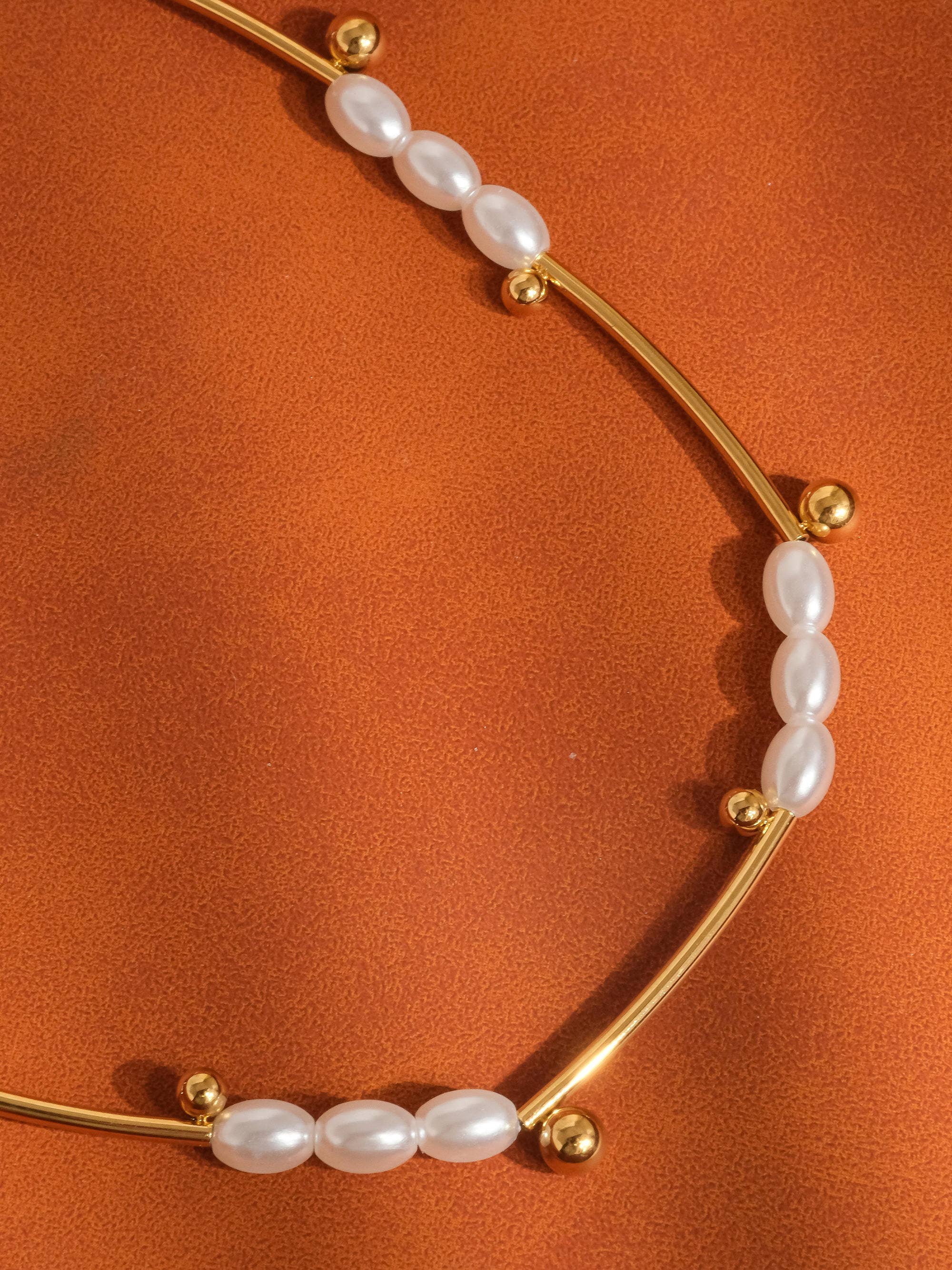 Nera 18K Gold Non-Tarnish Petite Pearl Chain Necklace