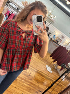 The Plaid Baby Doll Top (S-L)