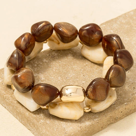 Mixed Chunky Acrylic Beaded Bracelet Set