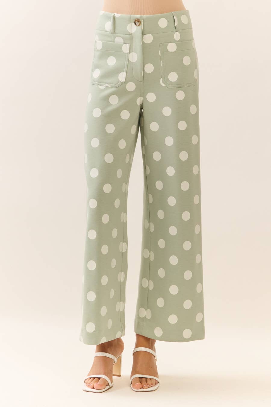 Polka Dot high-rise wide leg pants (S-L)