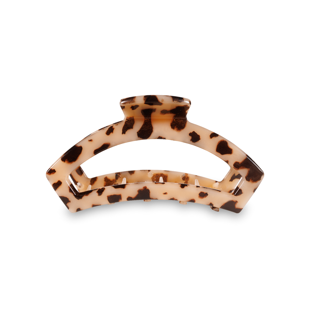 TELETIES - Open Hair Clip | Small | Blonde Tortoise