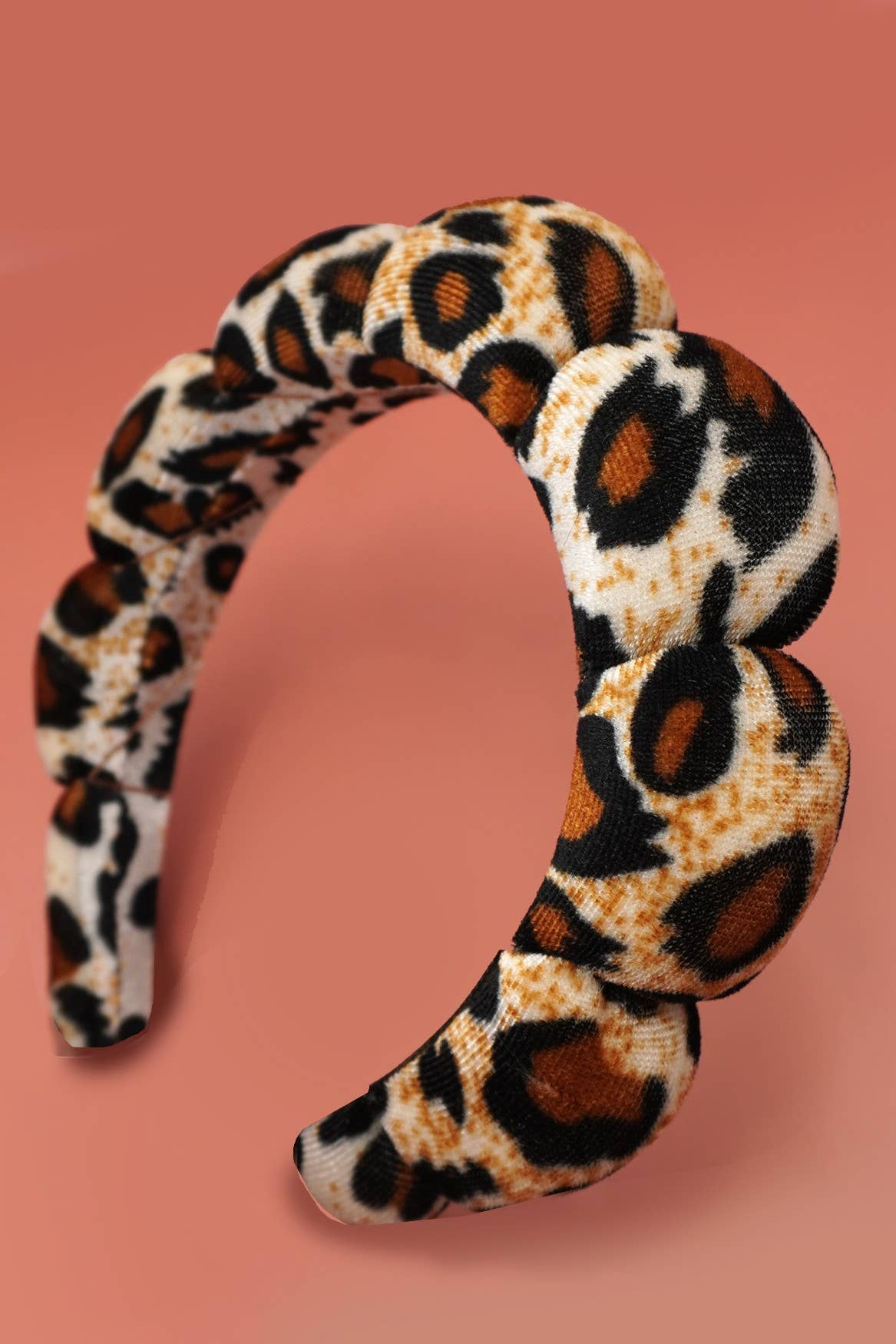 SPA SPONGE LEOPARD ANIMAL SCALLOPED HEADBAND