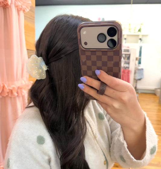 Sparkly Shell-Shaped Hair Clip