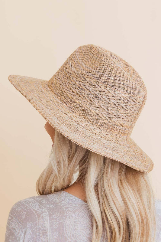 Classic Wide Brim Straw Western Style Hat: Natural