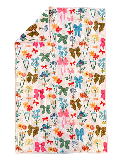 Crae.Home - 🎀Rows Of Bows: Double-Sided Dish Towel