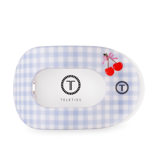 TELETIES - Flat Round Hair Clip | Large | Basket of Cherries