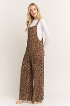 The Leopard Ribbed Jumpsuit/Overalls (S-L)