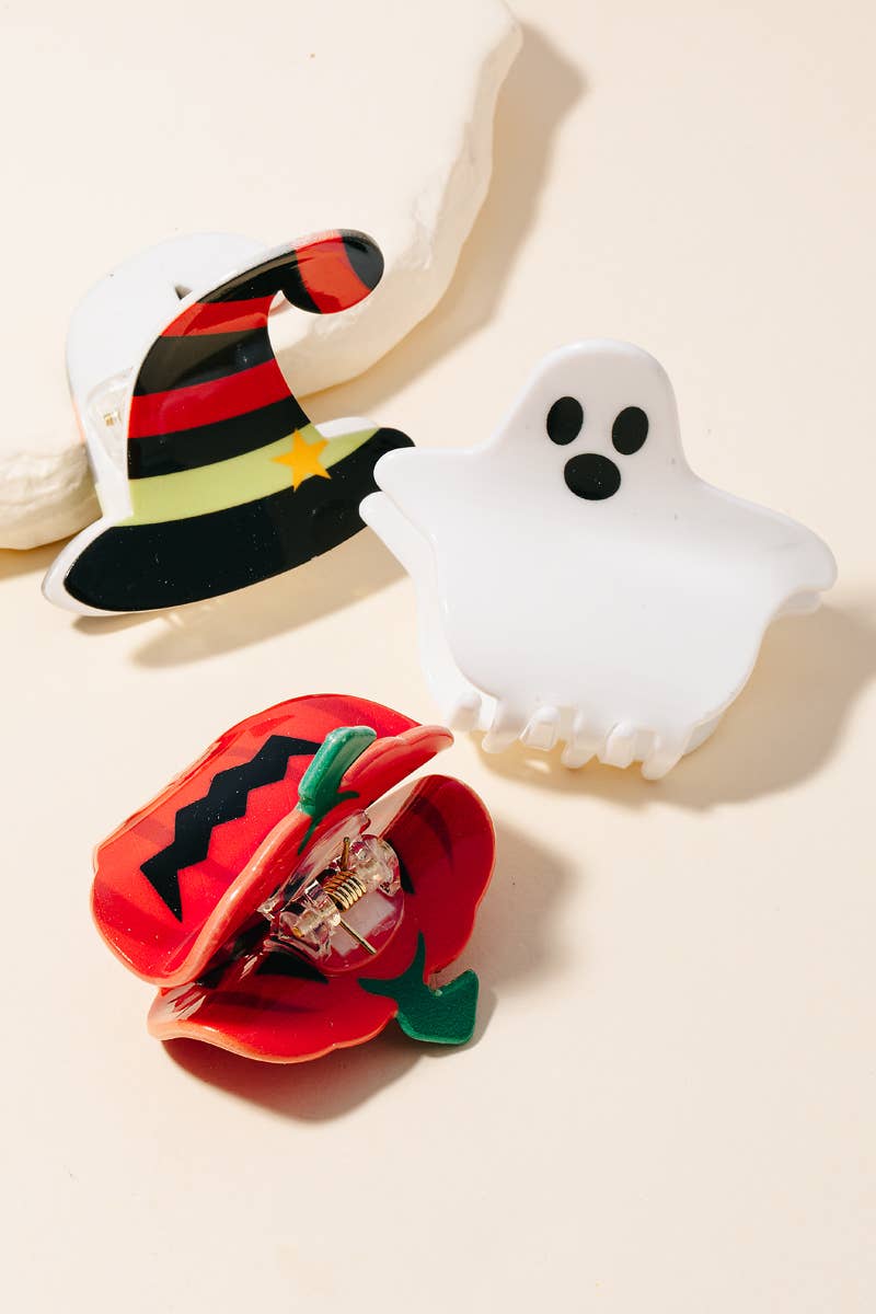 3Pc Halloween Themed Hair Claw Set