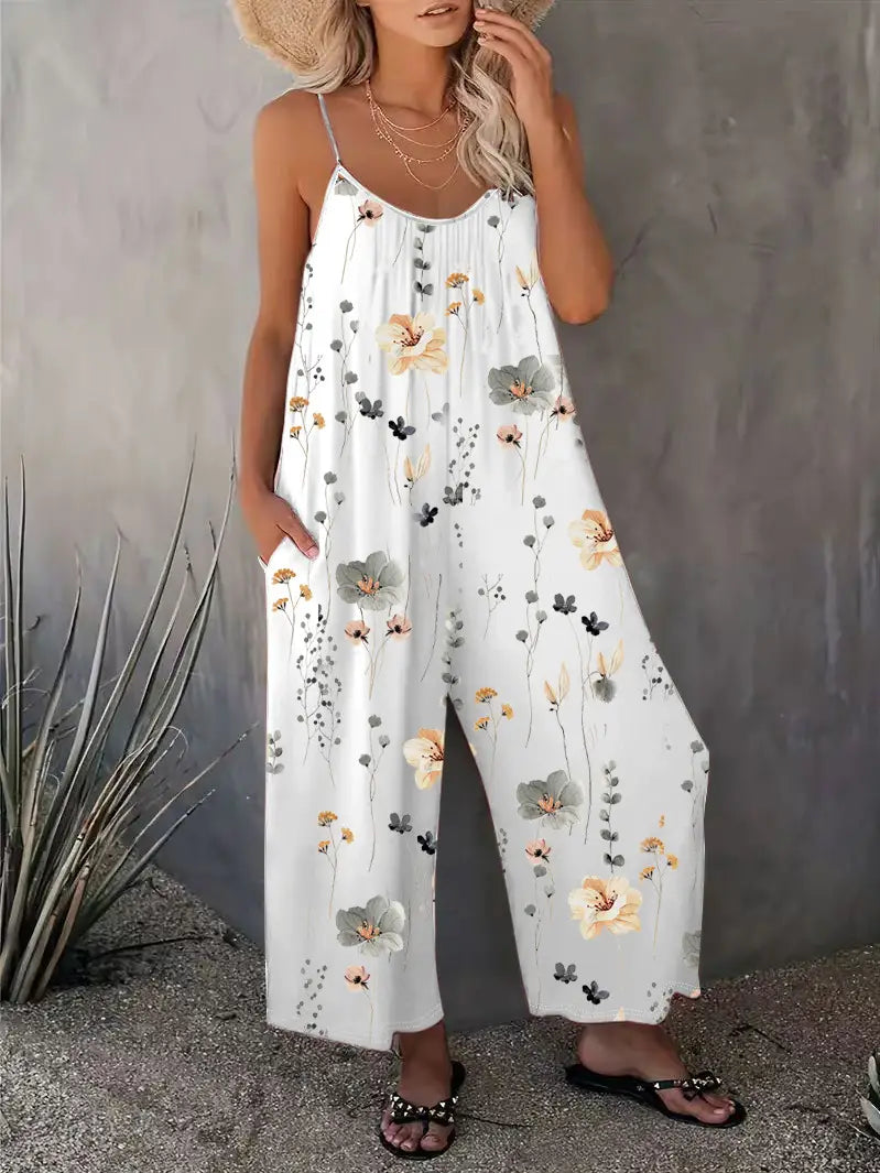 Casual Floral Jumpsuit (S-3X)