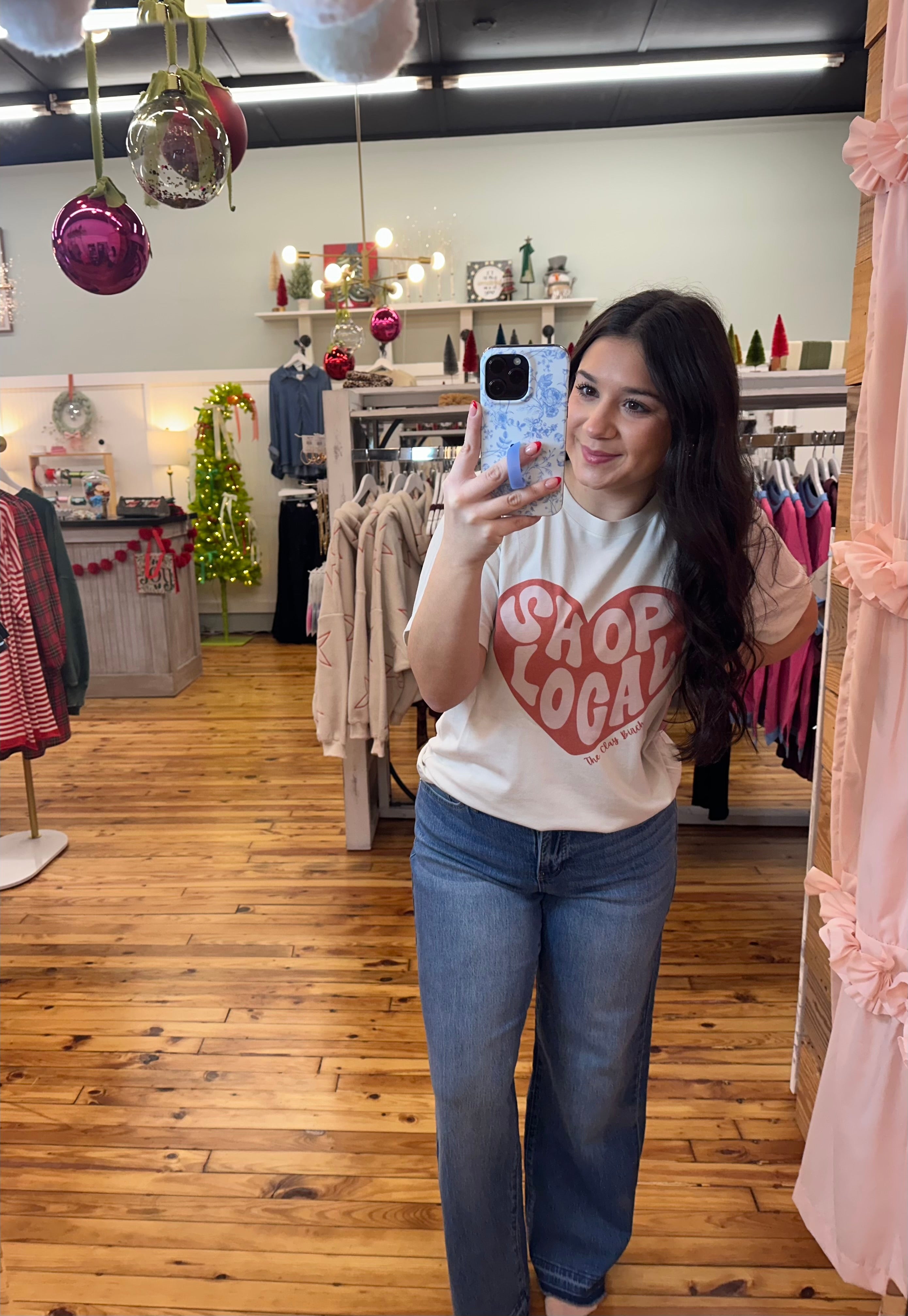 Shop Local Valentine Graphic Tee (The Clay Birch)(S-3X)