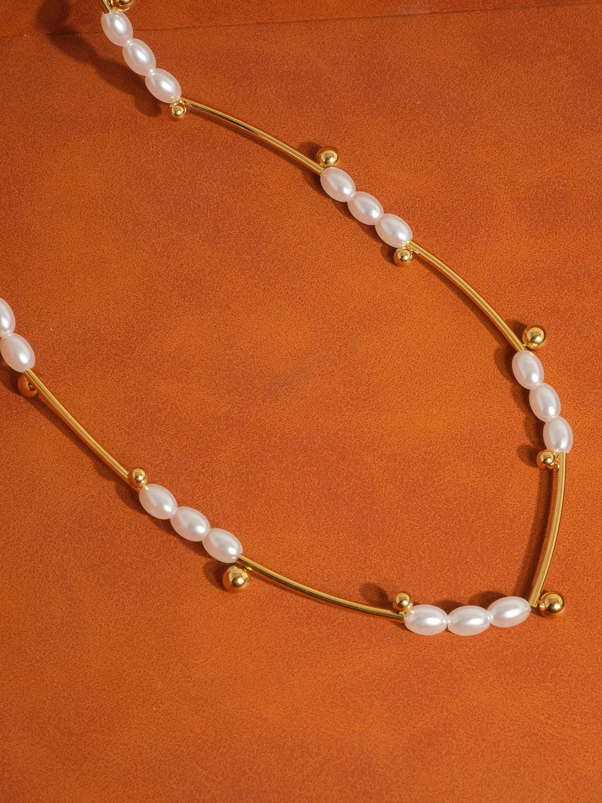 Nera 18K Gold Non-Tarnish Petite Pearl Chain Necklace