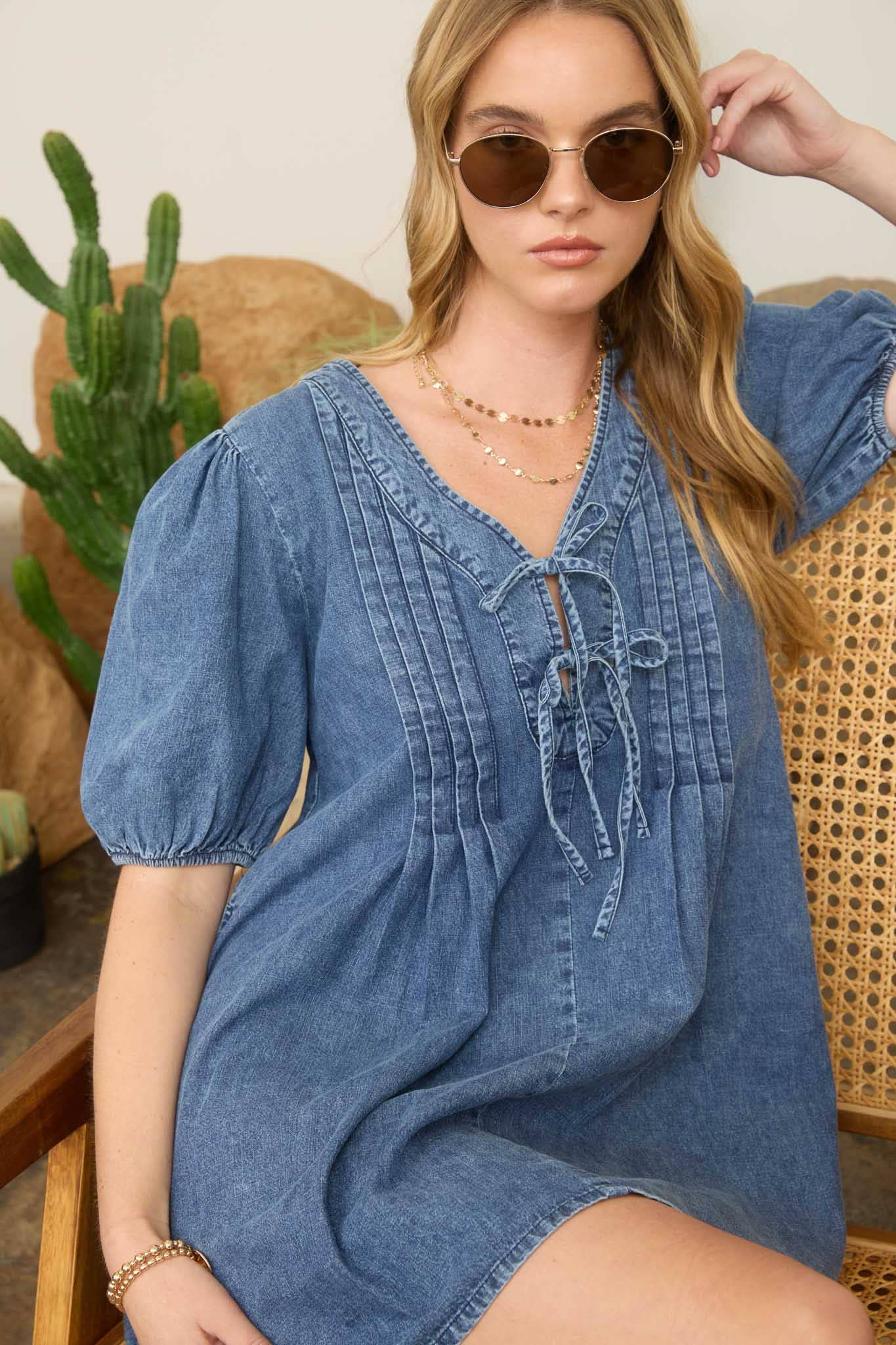The Emmie Denim Dress (S-L)