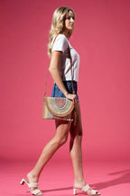 SALE! Colorful Striped Straw Crossbody/Clutch (2 Colors)