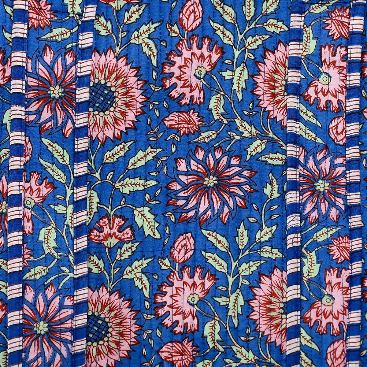 The Deena Cotton Block Print Tote Bag- Small