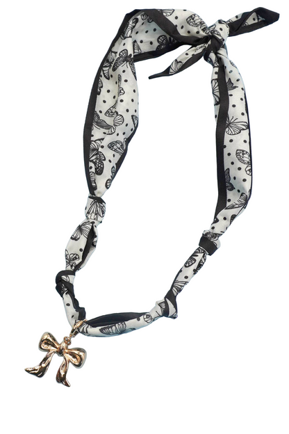 Handcrafted Scarf Interchangeable Charm Necklace (2 Options)