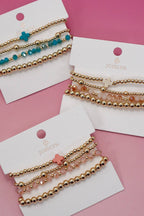 BOHO CROSS MULTI COLORFUL BEADED STRETCH BRACELET (2 Colors)