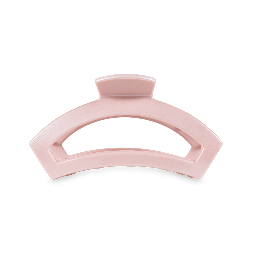 TELETIES - Open Hair Clip | Medium | Pearly Pink
