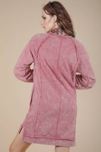 The Lindie Mineral Washed Casual Mini Dress (S-L)(2 Colors)