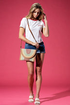 SALE! Colorful Striped Straw Crossbody/Clutch (2 Colors)