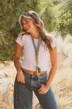 Green Floral Lanyard