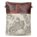 Sixtease Bags USA - Canvas  Leather Women's Crossbody - Dun/Raw Umber Bag