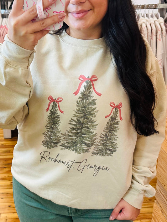 SALE! Rockmart Ga Christmas Crewneck Sweatshirt (S-3X)