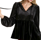 SALE! Velvet Top (2 Colors)(S-L)