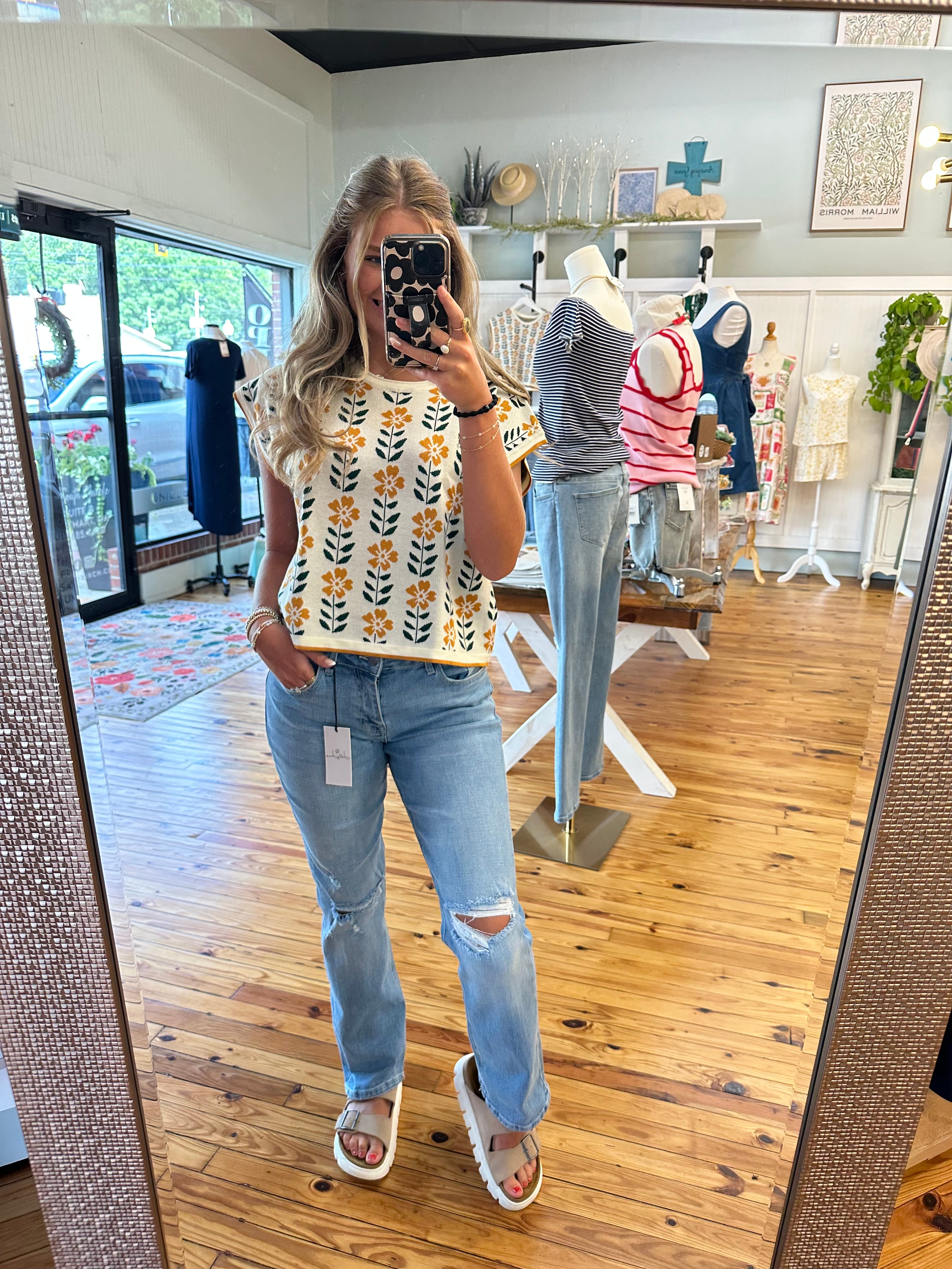 The Floral Knit Top (S-XL)