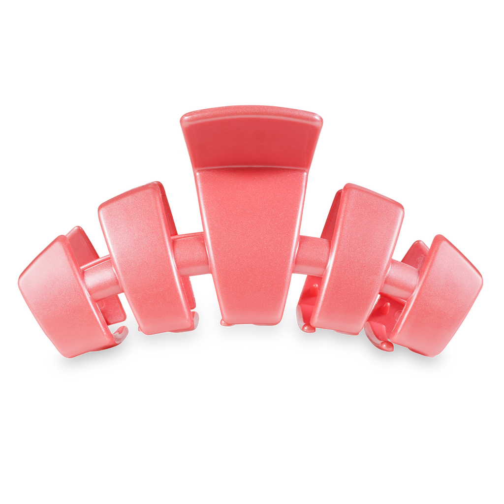 TELETIES - Classic Hair Clip | Large | Calming Coral