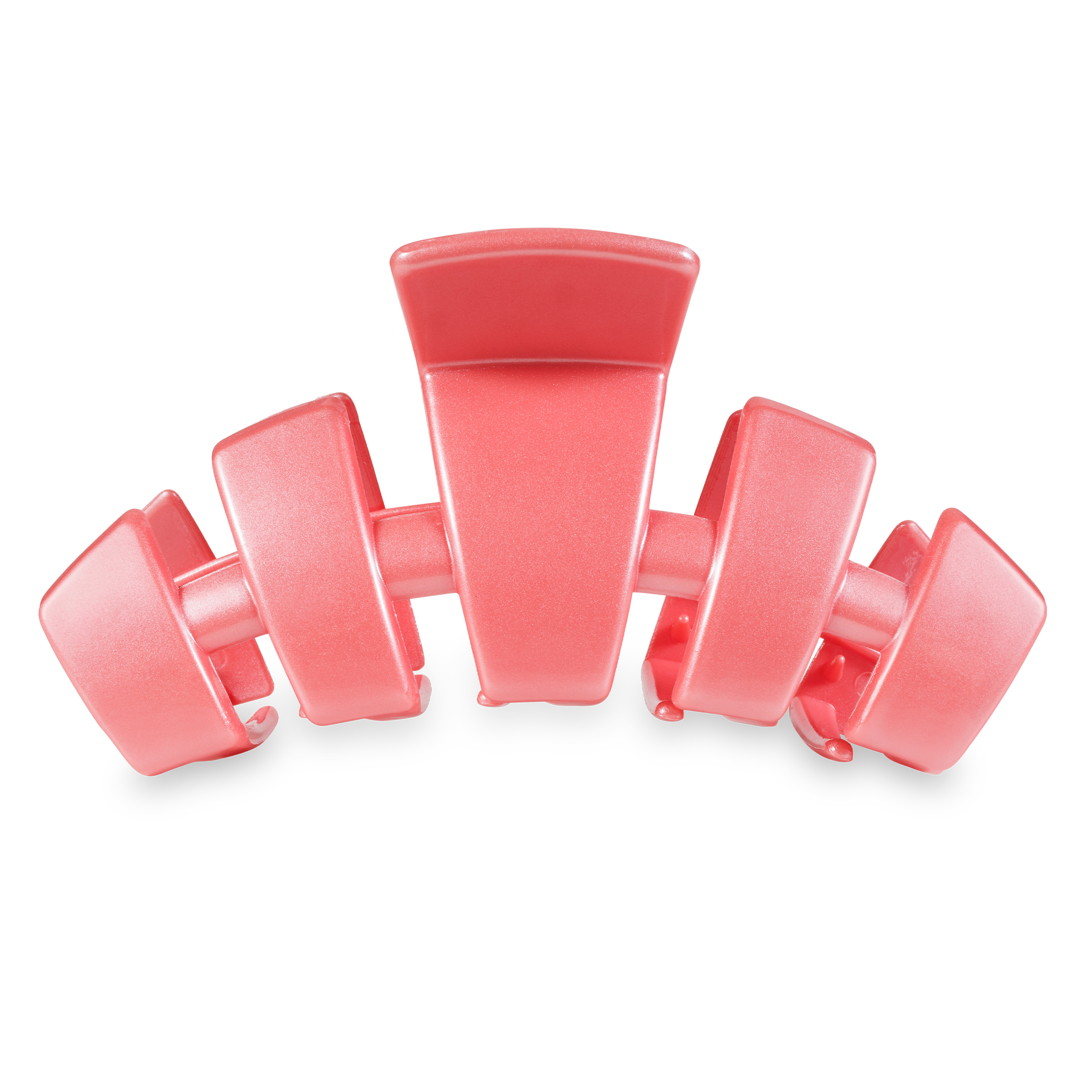 TELETIES - Classic Hair Clip | Large | Calming Coral