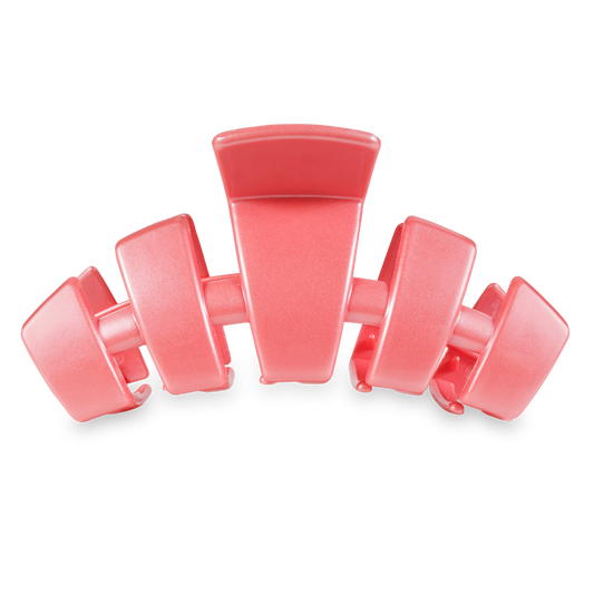 TELETIES - Classic Hair Clip | Large | Calming Coral