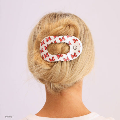 TELETIES - Flat Round Hair Clip | Large | Minnie Mouse Loves Her Bows!