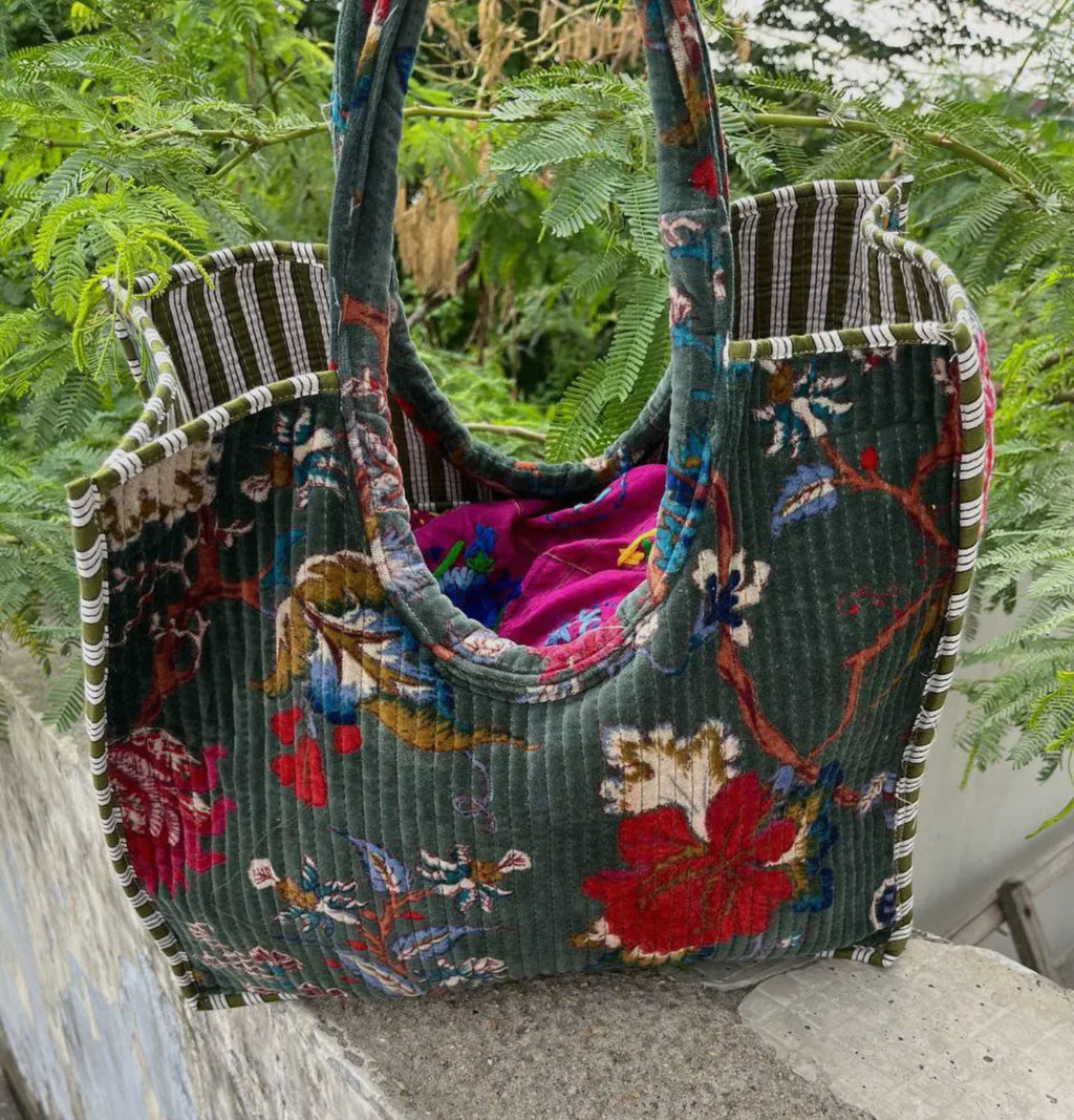 The Blossom Velvet Bag