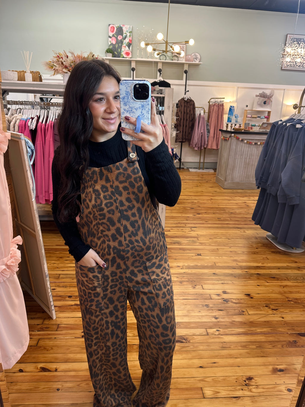 The Leopard Ribbed Jumpsuit/Overalls (S-L)