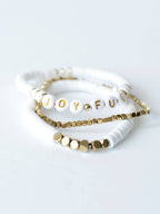 JOYFUL gold beaded bracelet jewelry set Christian & Holiday