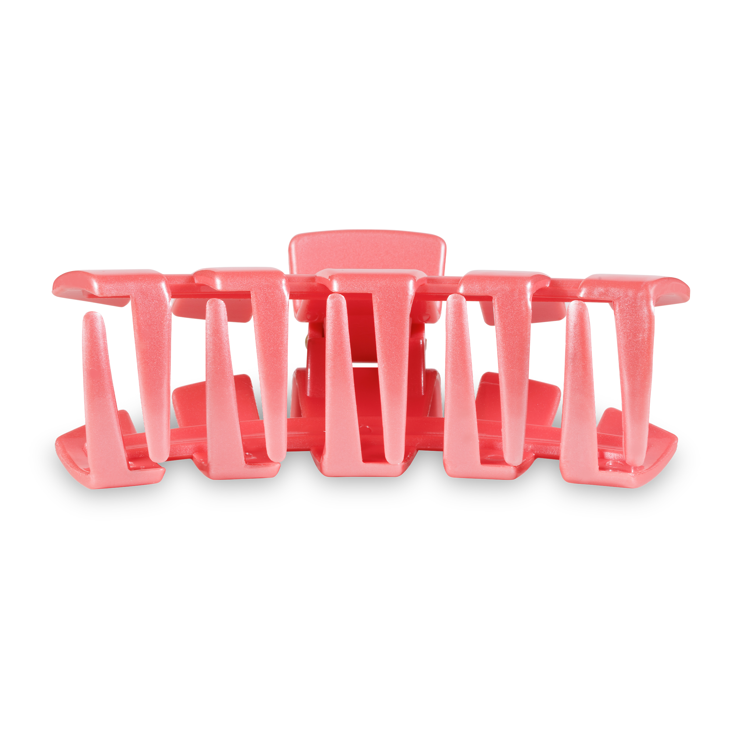 TELETIES - Classic Hair Clip | Large | Calming Coral