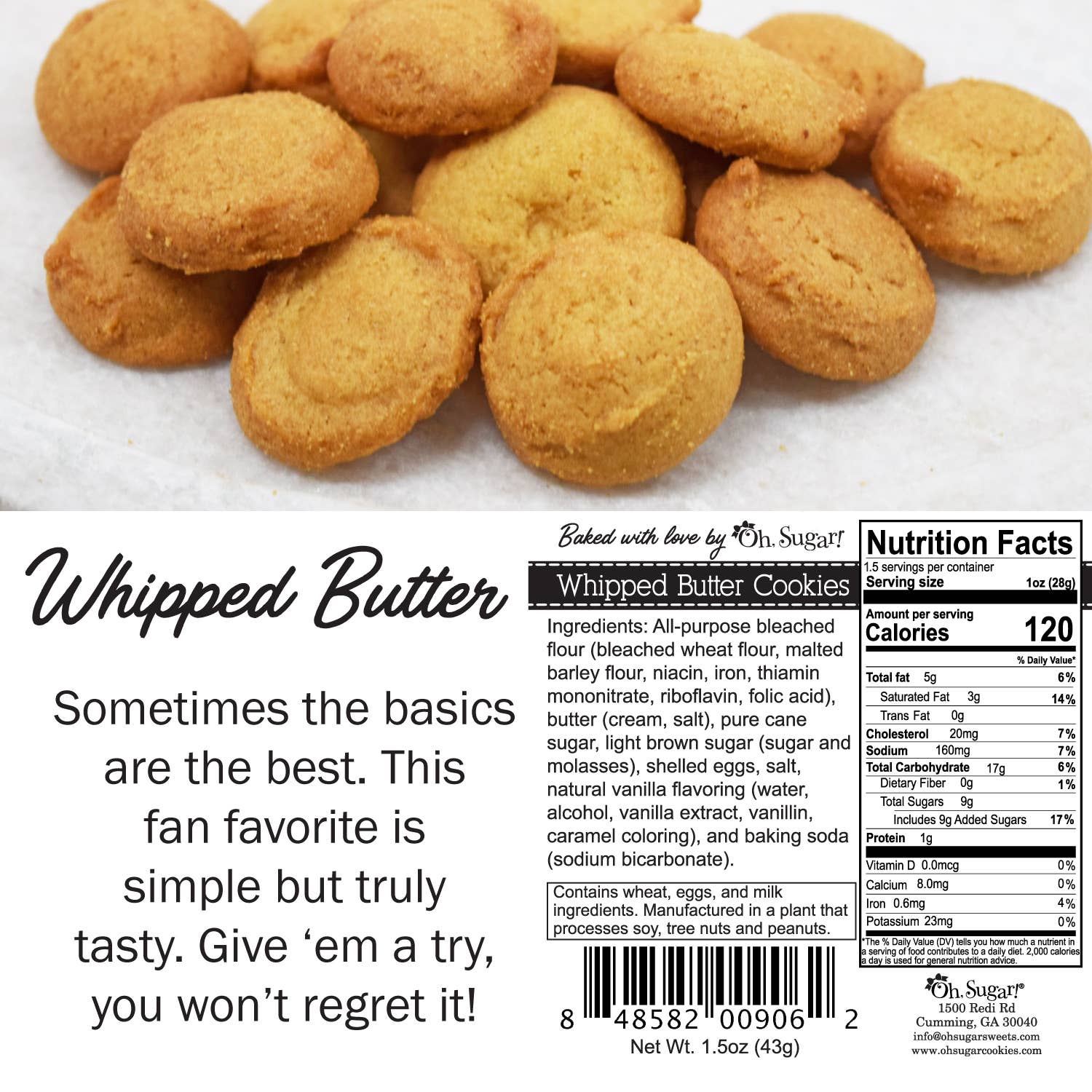 Oh, Sugar! Cookies- Chocolate Chip Christmas Holiday Small Bag