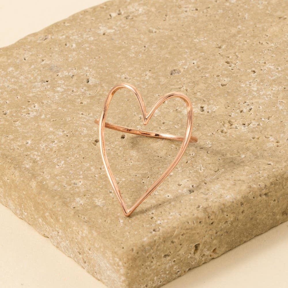 Heart Cut Out Ring (Gold or Silver)