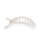 TELETIES - Round Flat Hair Clip | Medium | Coconut White